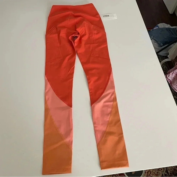 Outdoor Voices Zoom 7/8 Leggings XXS (Orange) Sunstone/Paprika/Peach Run Gym - Picture 4 of 15